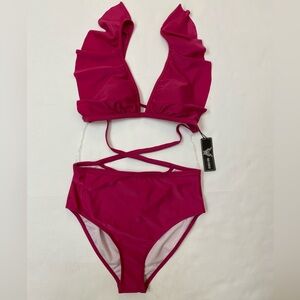 NWT Go Coco bikini Swim suit Women’s size Medium pink